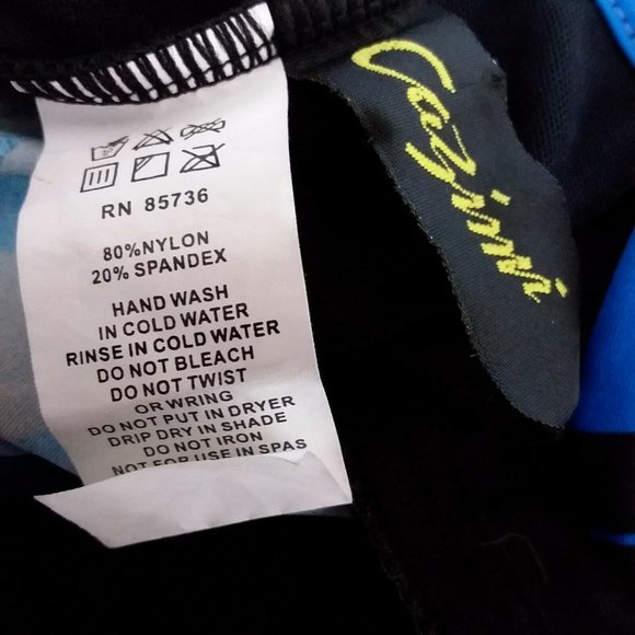 Cazimi Black & Blue Harlequin Tankini Top - Picture 4 of 4